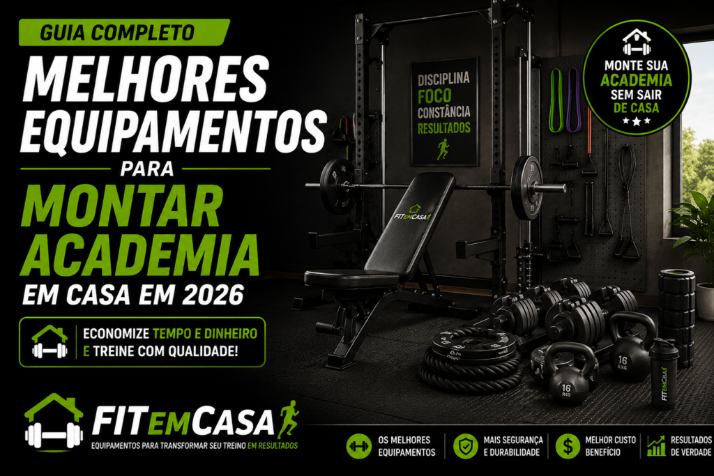 Melhores equipamentos para montar academia em casa em 2026