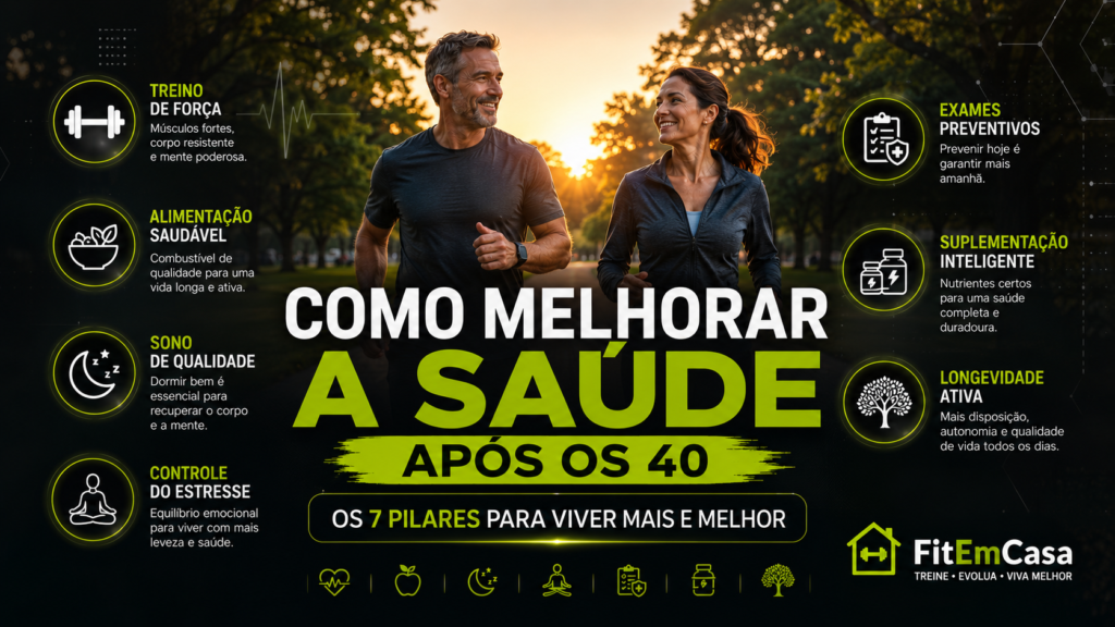 Como melhorar a saúde após os 40 com hábitos de longevidade e qualidade de vida