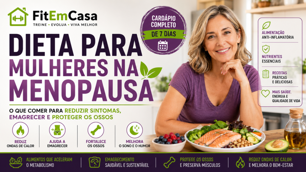 Dieta para mulheres na menopausa com cardápio de 7 dias para emagrecer e proteger os ossos