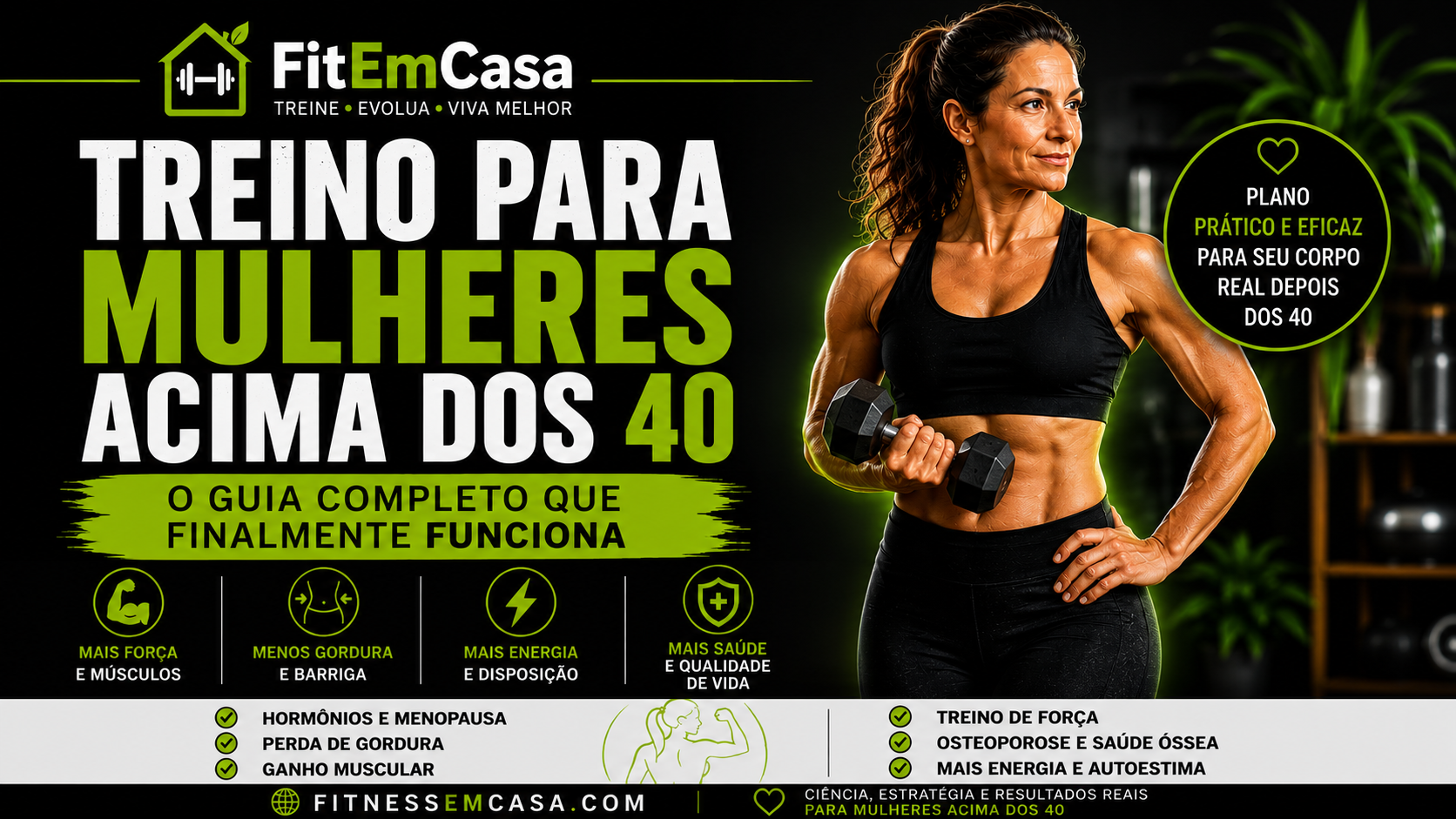 Treino para mulheres acima dos 40 anos com foco em ganho de massa muscular, emagrecimento, saúde hormonal, força e qualidade de vida.